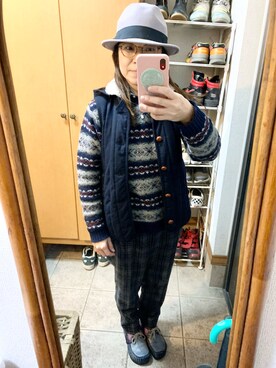 「Hina Green Label（ヒナグリーンレーベル）のアイテム」を使った、rin rinさん（レディース・158cm）の冬コーディネート
