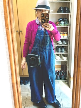 「Avail（アベイル）のアイテム（オールインワン・サロペット）」を使った、rin rinさん（レディース・158cm）の秋コーディネート