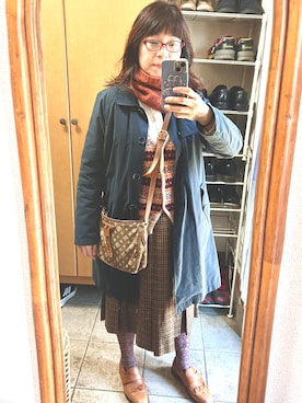 「YOSUKE（ヨースケ）のアイテム」を使った、rin rinさん（レディース・158cm）の冬コーディネート