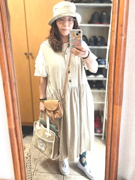 「MARY QUANT（マリークワント）のアイテム」を使った、rin rinさん（レディース・158cm）の秋コーディネート