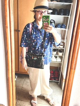 「Lee（リー）のアイテム」を使った、rin rinさん（レディース・158cm）の夏コーディネート
