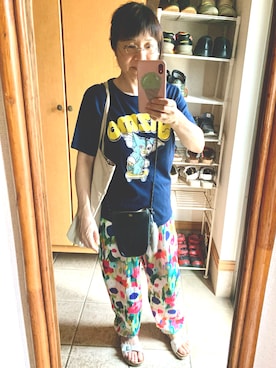 「Lee（リー）のアイテム（シューズ）」を使った、rin rinさん（レディース・158cm）の夏コーディネート