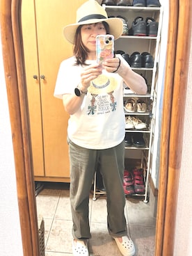 「crocs（クロックス）のアイテム」を使った、rin rinさん（レディース・158cm）の夏コーディネート