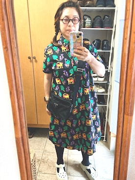 「PRADA（プラダ）のアイテム（バッグ）」を使った、rin rinさん（レディース・158cm）の夏コーディネート