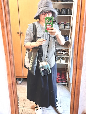 「アイテム（その他アウター）」を使った、rin rinさん（レディース・158cm）の夏コーディネート