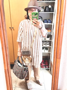 「niko and...（ニコアンド）のアイテム」を使った、rin rinさん（レディース・158cm）の夏コーディネート