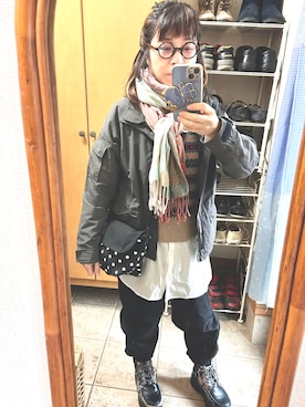 「Manhattan Portage（マンハッタンポーテージ）のアイテム」を使った、rin rinさん（レディース・158cm）の秋コーディネート