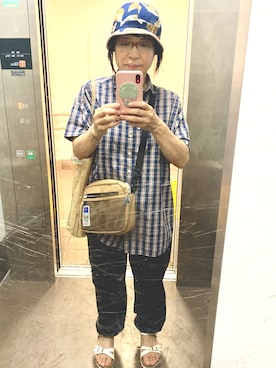 「Lee（リー）のアイテム（シューズ）」を使った、rin rinさん（レディース・158cm）の夏コーディネート