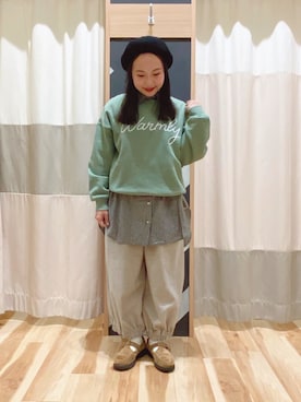 「バルーンパンツ」｜ichikaさん（レディース・149cm・20代）の冬コーディネート