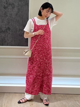 「fredy emue（フレディエミュ）のカーブデニムパンツ（デニムパンツ）」を使った、HINAKOさん（レディース・162cm）の春コーディネート