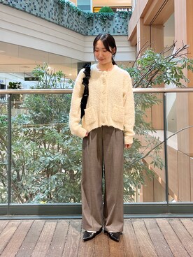 「GEVACO」｜「アイテム（スラックス）」を使った、HINAKOさん（レディース・162cm）の秋コーディネート