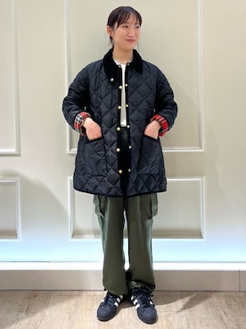 「Traditional Weatherwear」｜「アイテム（ブルゾン）」を使った、HINAKOさん（レディース・162cm）の秋コーディネート