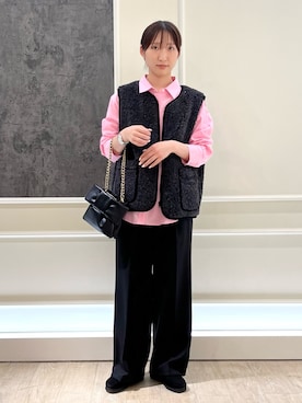 「ファーベスト」｜「アイテム（ブルゾン）」を使った、HINAKOさん（レディース・162cm）の秋コーディネート