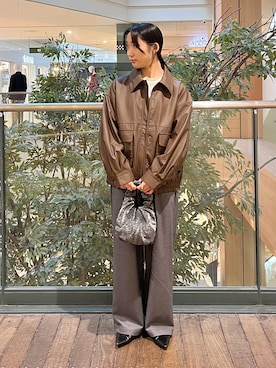 「fredy emue（フレディエミュ）のアイテム（ブルゾン）」を使った、HINAKOさん（レディース・162cm）の秋コーディネート