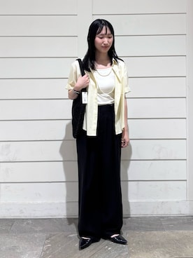 「アイテム（かごバッグ）」を使った、HINAKOさん（骨格ナチュラル・レディース・162cm）の夏コーディネート