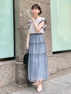 「シルバーアクセサリー」｜tsunoさん（レディース・160cm）の春コーディネート