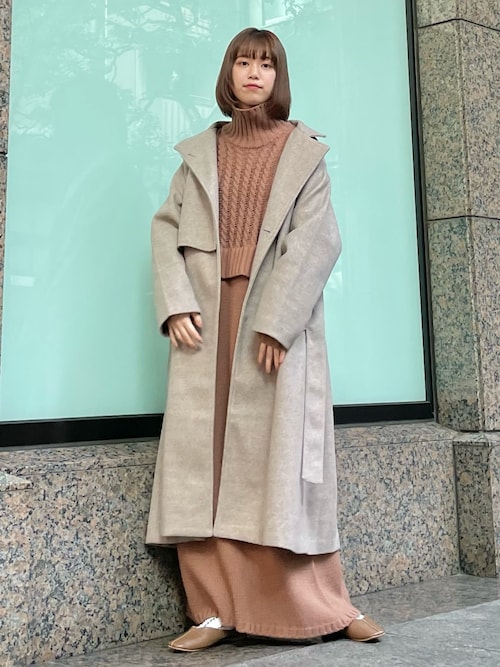 セール】【MyStandard】レイヤードライクニットワンピース（ワンピース