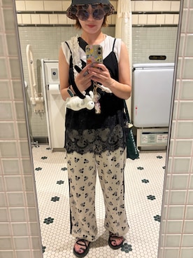 「しまむら（シマムラ）のアイテム（タンクトップ）」を使った、saayannn114さん（レディース・156cm）の夏コーディネート