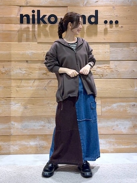 「アイテム（パーカー）」を使った、くるちさん（レディース・156cm・30代）の秋コーディネート