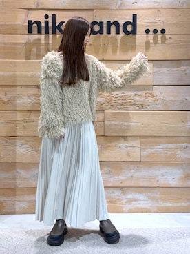 「アイテム（その他トップス、イエロー系）」を使った、くるちさん（レディース・156cm）の秋コーディネート