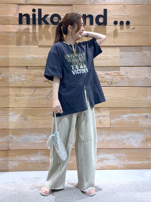 ニコアンド　[Make Stuff '25]てぃらアソートサマーTシャツ　ブルー ニコアンド アソートサマーTシャツ てぃらさんプロデュース