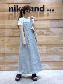 美品 niko and FINEリネンステッチジャンパースカート 楽天市場】FINEリネンステッチジャンパースカート niko and