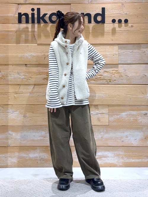 GYMPHLEX(ジムフレックス)】フードボアベスト（ダウンベスト）｜niko