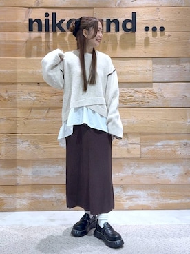 「アイテム（ドレスシューズ）」を使った、くるちさん（レディース・156cm）の秋コーディネート