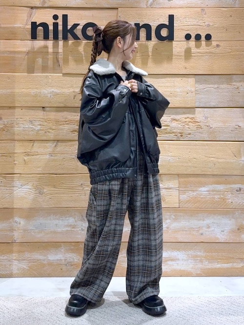 フェイクレザー2WAYアソートブルゾン（ブルゾン）｜niko and