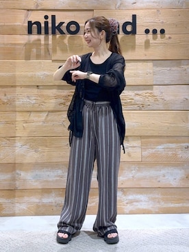 「アイテム（カーディガン/ボレロ）」を使った、くるちさん（レディース・156cm・30代）の夏コーディネート