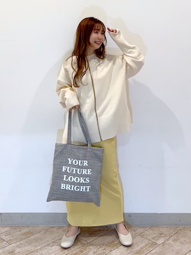 「ほめられ本命コーデ」｜「アイテム（パンプス）」を使った、くるちさん（レディース・156cm）の冬コーディネート