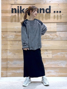 「アイテム（その他トップス、グレー系）」を使った、くるちさん（レディース・156cm）の秋コーディネート