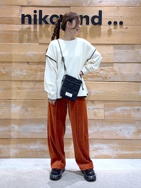 「アイテム（ドレスシューズ）」を使った、くるちさん（レディース・156cm）の秋コーディネート