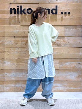 「アイテム（その他トップス、イエロー系）」を使った、くるちさん（レディース・156cm）の冬コーディネート