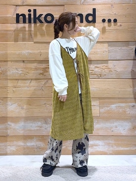 「アイテム（モカシン/デッキシューズ）」を使った、くるちさん（レディース・156cm）の秋コーディネート