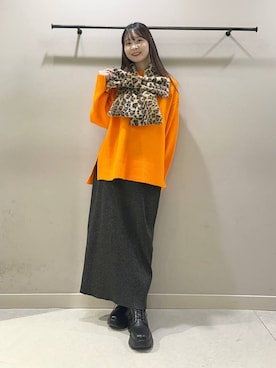 「アイテム（マフラー）」を使った、sakiさん（レディース・157cm）の秋コーディネート