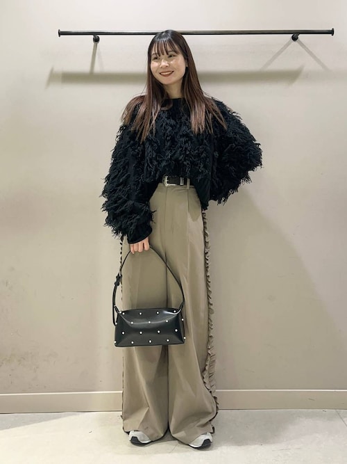 セール】サイドフリルワイドパンツ 152669（その他パンツ）｜LOWRYS