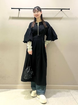 「アイテム（ワンピース/ドレス）」を使った、sakiさん（レディース・157cm・20代）の秋コーディネート
