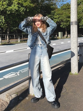 「H&M（エイチ・アンド・エム）のアイテム（ジャケット/アウター）」を使った、hpi29さん（レディース・159cm）の冬コーディネート