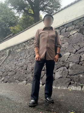 「アイテム（帽子）」を使った、パパンさん（メンズ・160cm）の秋コーディネート