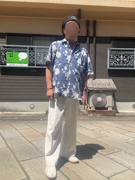 「KANGOL（カンゴール）のアイテム」を使った、パパンさん（メンズ・160cm）の夏コーディネート