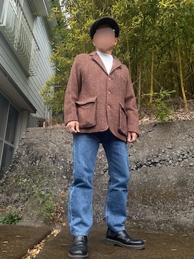 「アイテム（キャスケット）」を使った、パパンさん（メンズ・160cm）の冬コーディネート