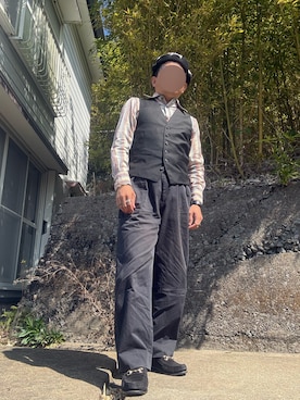 「LAULHERE（ロレール）のアイテム」を使った、パパンさん（メンズ・160cm）の春コーディネート