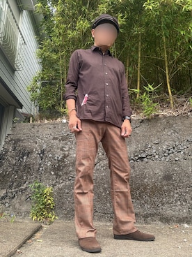 「アイテム（キャスケット）」を使った、パパンさん（メンズ・160cm）の秋コーディネート