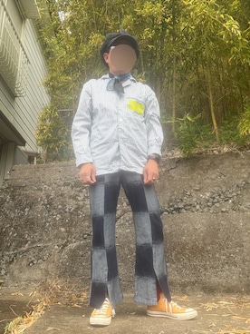 「アイテム（キャスケット）」を使った、パパンさん（メンズ・160cm）の春コーディネート