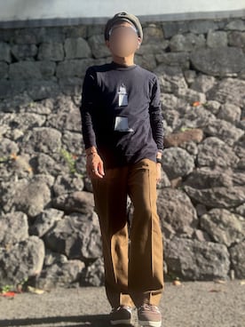 「アイテム（リング）」を使った、パパンさん（メンズ・160cm）の秋コーディネート