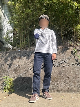 「アイテム（スニーカー）」を使った、パパンさん（メンズ・160cm）の秋コーディネート
