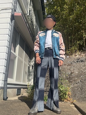 「アイテム（パンツ）」を使った、パパンさん（メンズ・160cm）の秋コーディネート