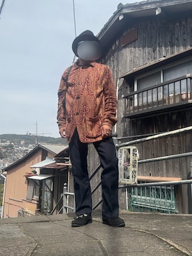 「Wrangler（ラングラー）のアイテム」を使った、パパンさん（メンズ・160cm）の春コーディネート