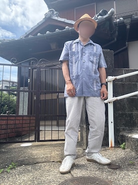 「アイテム（シューズ）」を使った、パパンさん（メンズ・160cm・50代）の夏コーディネート